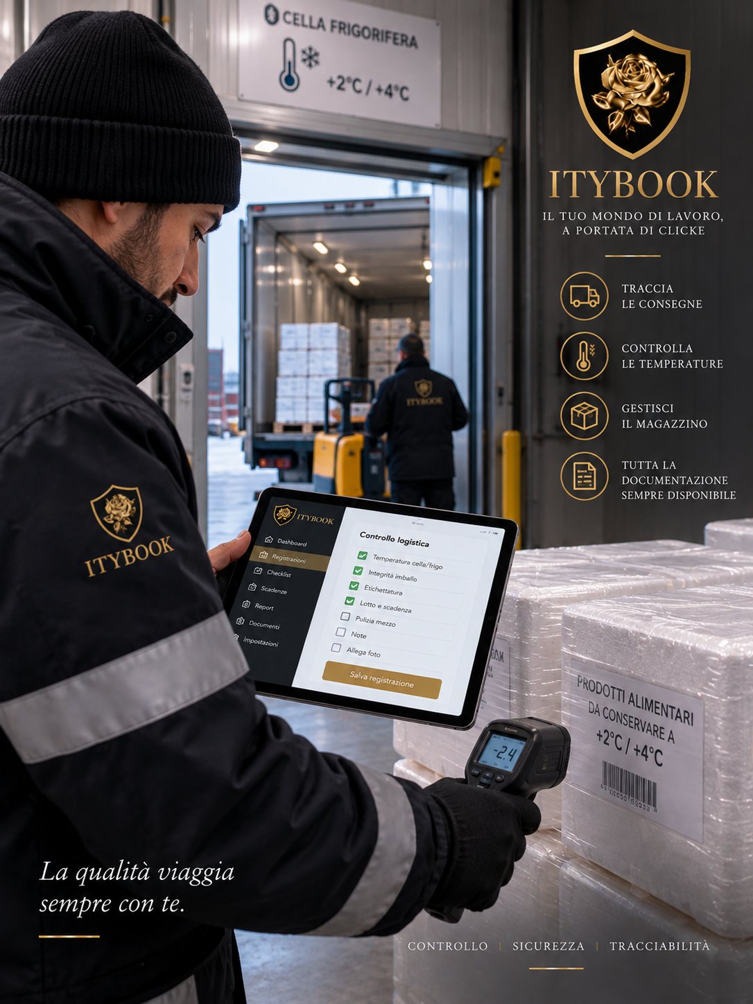 Controllo logistica in cella frigorifera